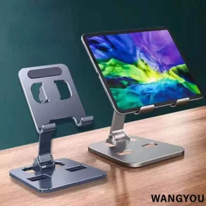 Universal Aluminum Alloy Foldable Desk Phone Holder Mount Stand For iPhone 15 14 - Picture 1 of 7