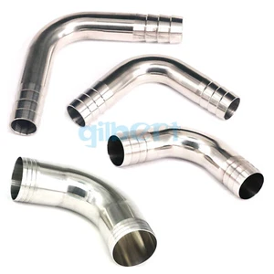 12.7-89mm Hose Barbed Equal 304 Stainless Sanitary 90 Degree Elbow Pipe Adapter - Picture 1 of 19