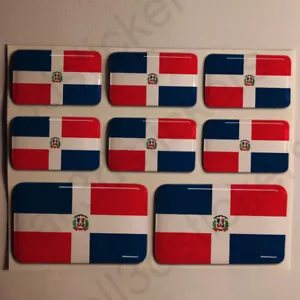 Pegatina República Dominicana Pegatinas con cúpula de resina bandera vinilo 3D Calcomanía adhesiva coche - Imagen 1 de 1