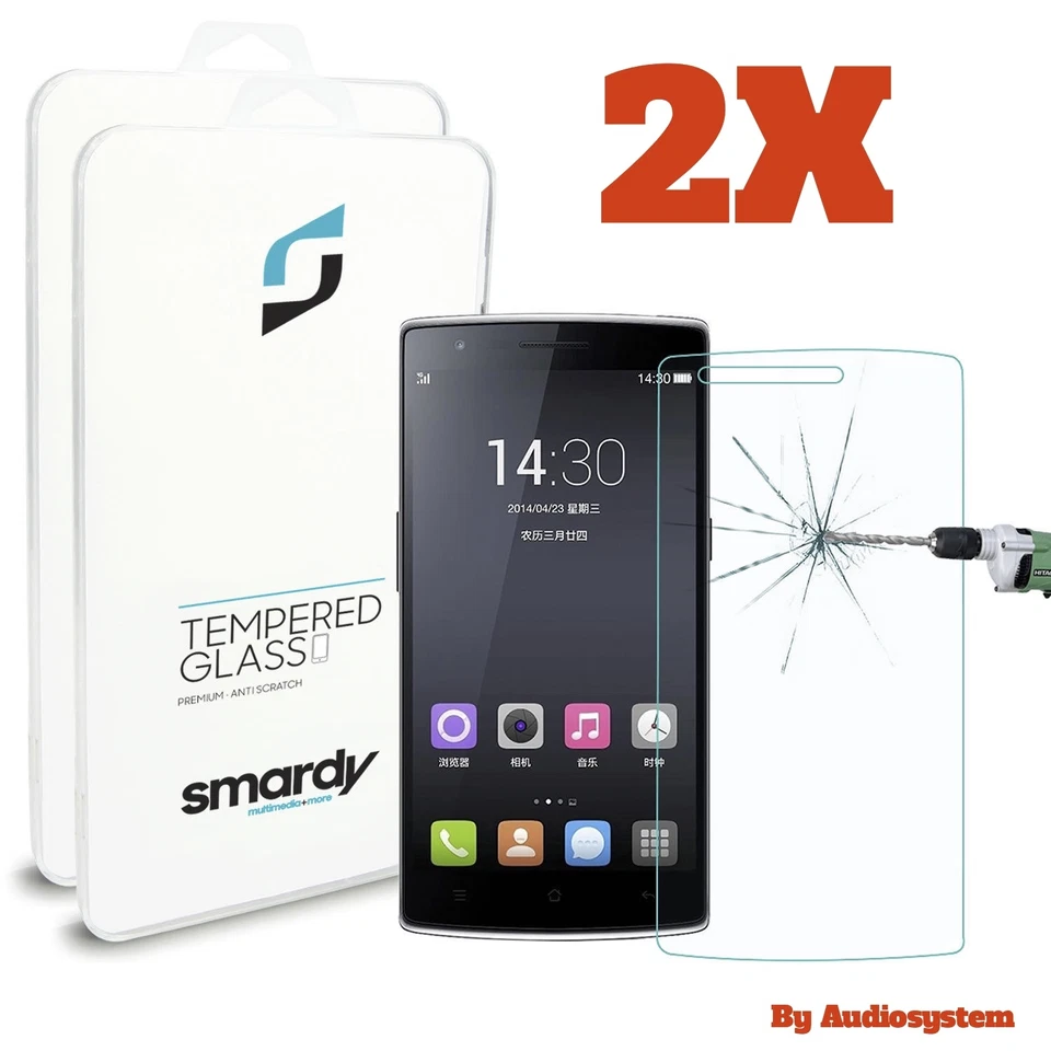 2X PELLICOLE ANTI ROTTURA URTO PER ONEPLUS 2 TWO A2001 A2003 DISPLAY VETRO GLASS - Immagine 1 di 1