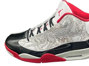Air Jordan Dub Zero scarpe da ginnastica uomo VARSITY RED Mid Top retrò taglia 13 UK - Foto 1 di 19