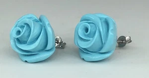 Orecchini Rose Pasta Turchese In Argento - Foto 1 di 5