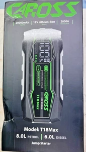 CAROSS T18Max 12V~2000A Compact Lithium Jump Starter | 8.0L Petrol | 6.0L Diesel - Picture 1 of 8