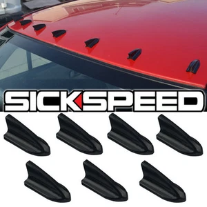 7 PC AIR VORTEX GENERATOR/DIFFUSER FIN SET/KIT FOR SPOILER ROOF WING TRUNK Z5 - Picture 1 of 1