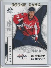 2008-09 SP Authentic Karl Alzner Future Watch Rookie Card RC #163 Mint /999
