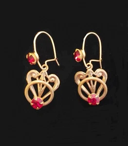 Vergoldete Ohrhänger mittelgroße Ohrringe Modeschmuck für Damen  - Bild 1 von 4