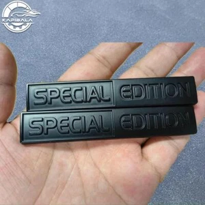 2pcs Metal Special Edition For Car Trunk Rear Fender Emblem Badge Matte Black - Picture 1 of 2