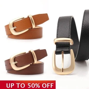 New Unisex Trendy Ins Belt Versatile Work Pin Buckle Leather Sleek Fahion Decor - Picture 1 of 13
