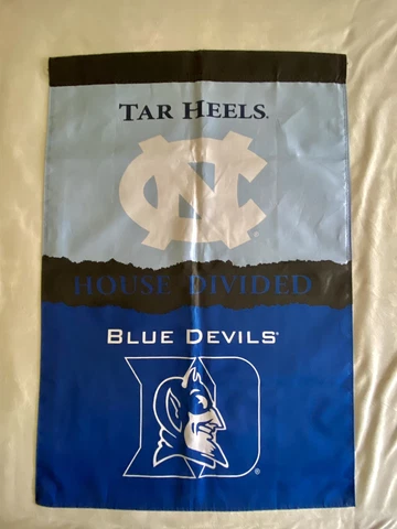 North Carolina Tar Heels vs Duke Blue Devils House Divided Logo Flag 46"x29" Cover