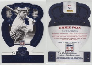 2015 Panini Cooperstown HOF Crown Royale Blue /25 Jimmie Foxx #53 HOF