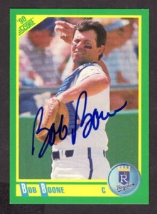 BOB BOONE AUTOGRAPH ON CARD MINT CONDITION