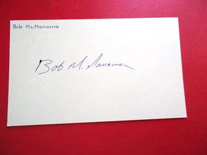 Bob McManama - Autograph on 3" X 5" Index Card - Pittsburgh Penguins - Picture 1 of 1