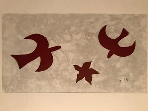 Georges BRAQUE "Birds Of Flight" Limited Edition Color Etching 17x14 Plate-Sign - Picture 1 of 8