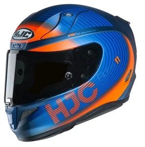 Casco integrale Hjc Rpha 11 Bine black blu orange Mc27SF helmet casque S - Imagen 1 de 1