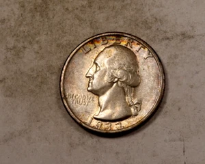 Washington Quarter 1932 * Elección BU tono arco iris * Mejor fecha * XQ0143 - Imagen 1 de 2