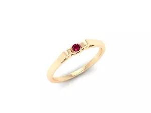 Natural Ruby Gemstone Solitaire Women Engagement Ring 10k Solid Gold Ring - Picture 1 of 7