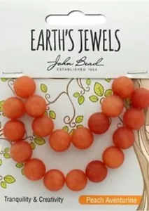 Perlen ~ 10 mm PFIRSICH AVENTURIN ~ HALBEDELSTEINE EDELSTEINE John Bead Erdschmuck - Bild 1 von 1