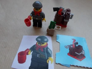 LEGO LADRÓN LADRÓN CHICO MALO PALANCA BURGULAR £ HACHA TAZA ESPOSAS CIUDAD POLICÍA ESCENA - Imagen 1 de 4