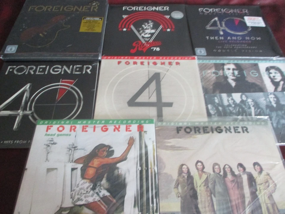 FOREIGNER COLLECTORS MFSL 4 180 GRAM LPS + HITS -  LIVE W/DVD + BONUS LPS SET Foto 1 de 1