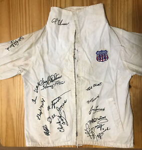Vintage Autographed USAC Indy Jacket • Unser • Andretti • Mears • Many More