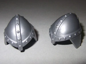 13031, 2x casco, caballero depredador (con protección nasal), plata - Imagen 1 de 1