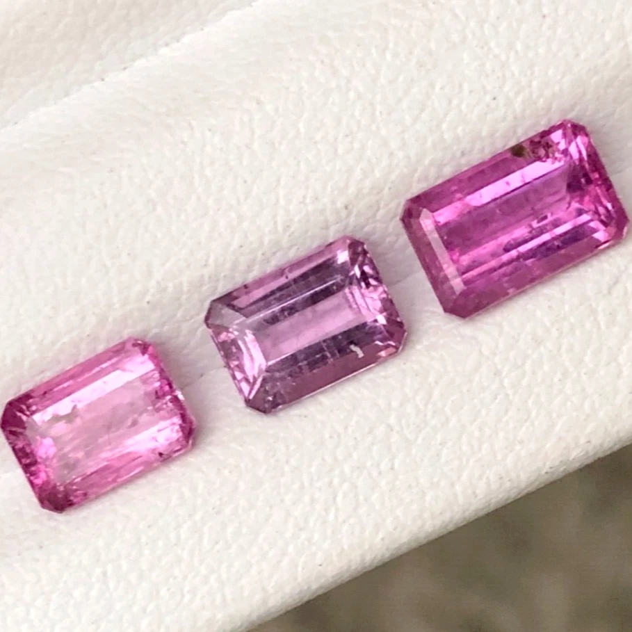 Лот 3,70 карата натуральный пурпурно-розовый ограненный афганский турмалин драгоценный камень россыпью - Изображение 1 из 4