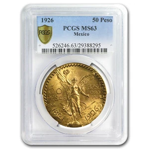 1926 Mexico Gold 50 Pesos MS-63 PCGS - Picture 1 of 3