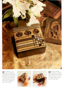 Jewellery Box + Floral Tray & Picture Mount Cross Stitch Magazine Patterns - Foto 1 di 3