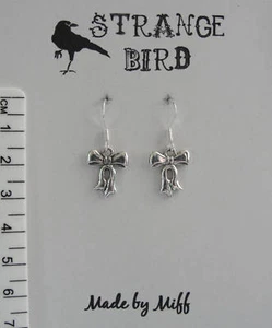 Itty bitty bow! earrings ribbon cute sweet bows - Picture 1 of 1