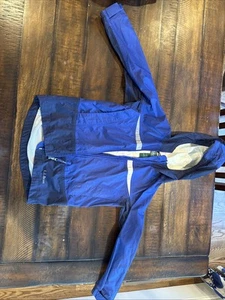 LL Bean Youth Size 8 Nylon Full Zip Hooded Raincoat Light Weight - Picture 1 of 6