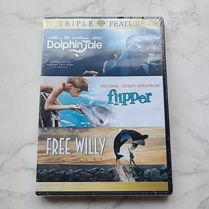 Dolphin Tale, Flipper, Free Willy Triple Feature NEW Sealed DVD Kids, Childrens - Picture 1 of 5