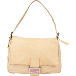 Fendi Beige Leather Baguette Mamma Handbag Tasche - Bild 1 von 11
