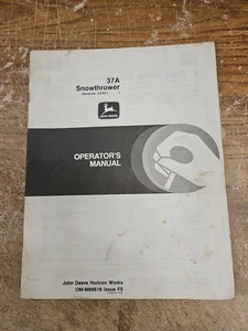 John Deere Manuale Operazioni 37A Spazzaneve OM-M89616 - Foto 1 di 6