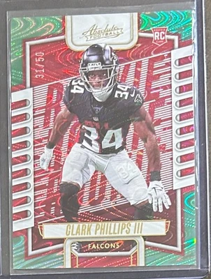 2023 Absolute Football Clark Phillips #195 RC Green Waves /50! - Image 1 of 2