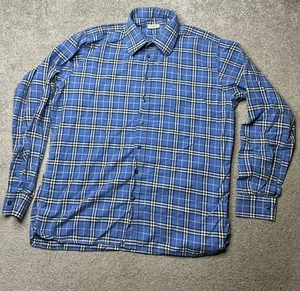 Authentisches Herren BURBERRY BRIT NOVA CHECK Knopfleiste L/S Hemd blau Größe XL - Bild 1 von 10