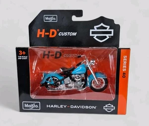 MAISTO HARLEY DAVIDSON 1953 FL HYDRA GLIDE Motorcycle 1:18 Series 40 Blue - Picture 1 of 7