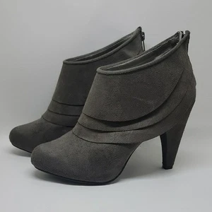 Botines Mossimo Gris Imitación Gamuza Tacones 9 - Imagen 1 de 11