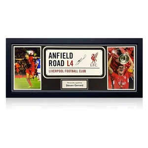 Steven Gerrard Signed Liverpool Street Sign. Framed - Picture 1 of 4