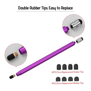 (2Red&2Purple)2 In 1 Touchscreen Stylus Pen For All Touchscreen Tablets DY9 - Afbeelding 1 van 6