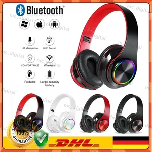 On Ear Kopfhörer 5.0 Kinder Bluetooth Kabellos Stereo Bass Kopfhorer Faltbare - Bild 1 von 17