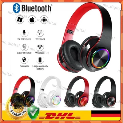 MARKENLOS On Ear Kopfhörer 5.0 Kinder Bluetooth Kabellos Stereo Bass Kopfhorer Faltbare