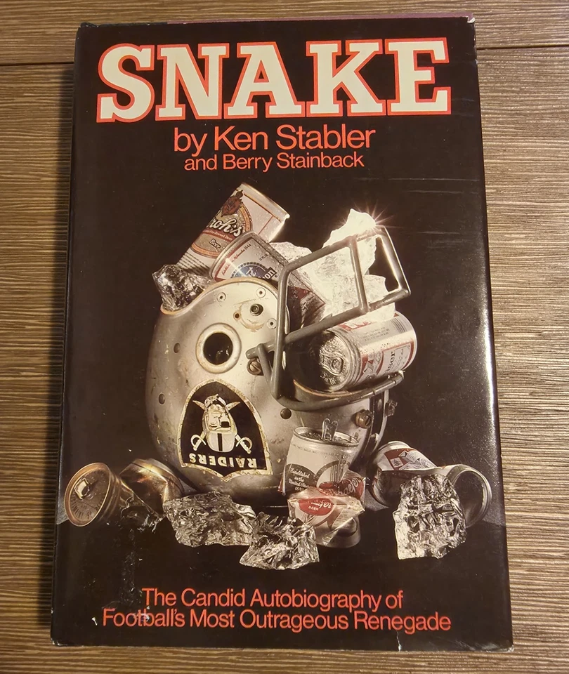 Snake Ken Stabler 1986 Hardcover First Edition NFL Oakland Raiders Vintage Book Foto 1 de 4