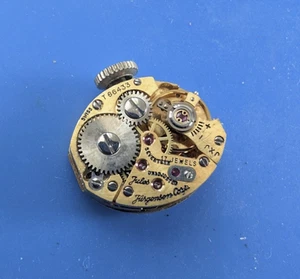 VINTAGE LADIES JULES JURGENSEN AS1677 WRISTWATCH MOVEMENT RUNNING - Picture 1 of 2
