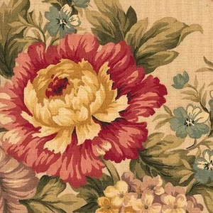 Vintage Mill Creek ANTIQUE Cotton Drapery Curtain Pillow Upholstery Fabric BTY - Picture 1 of 6