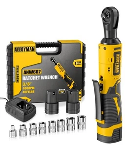 16.8V Cordless Electric Wrench Kit, 400 RPM 3/8 Inch Power Ratchet Wrench wit... - Picture 1 of 8