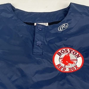 Boston Red Sox Pullover Windbreaker Jacke Herren Gr. L Rawlings Kurzarm MLB - Bild 1 von 11