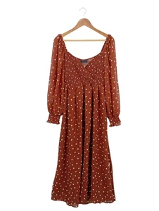 ASOS DESIGN Vestido cruzado Mujeres Vestido Talla EU 38 marrón look casual - Imagen 1 de 5