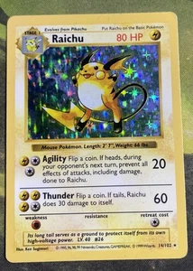 Shadowless Raichu 14/102 - Juego Base - Juego Moderado - Imagen 1 de 10