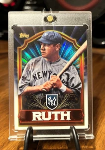 2011 Topps Babe Ruth SP Refractor in Yankees Jersey HOF Sharp! - Picture 1 of 2