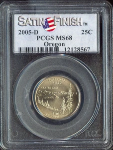 2005-D Oregon Quarter PCGS MS68 Satin Holiday Sale 🎁 - Picture 1 of 2